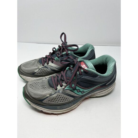 Saucony Guide 10 Womens Size 7 Gray Blue Comfort Running Walking Shoes‎ Sneakers - Picture 1 of 11